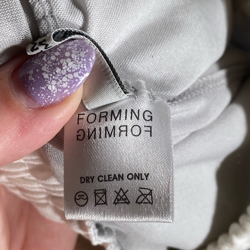 Forming Silver & White Drawstring Sequins Skirt - image 5